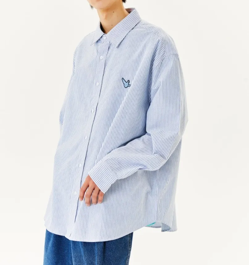 Mark Gonzales  |[MARK GONZALES] ★ANGEL WAPPEN STRIPE OXFORD SHIRT