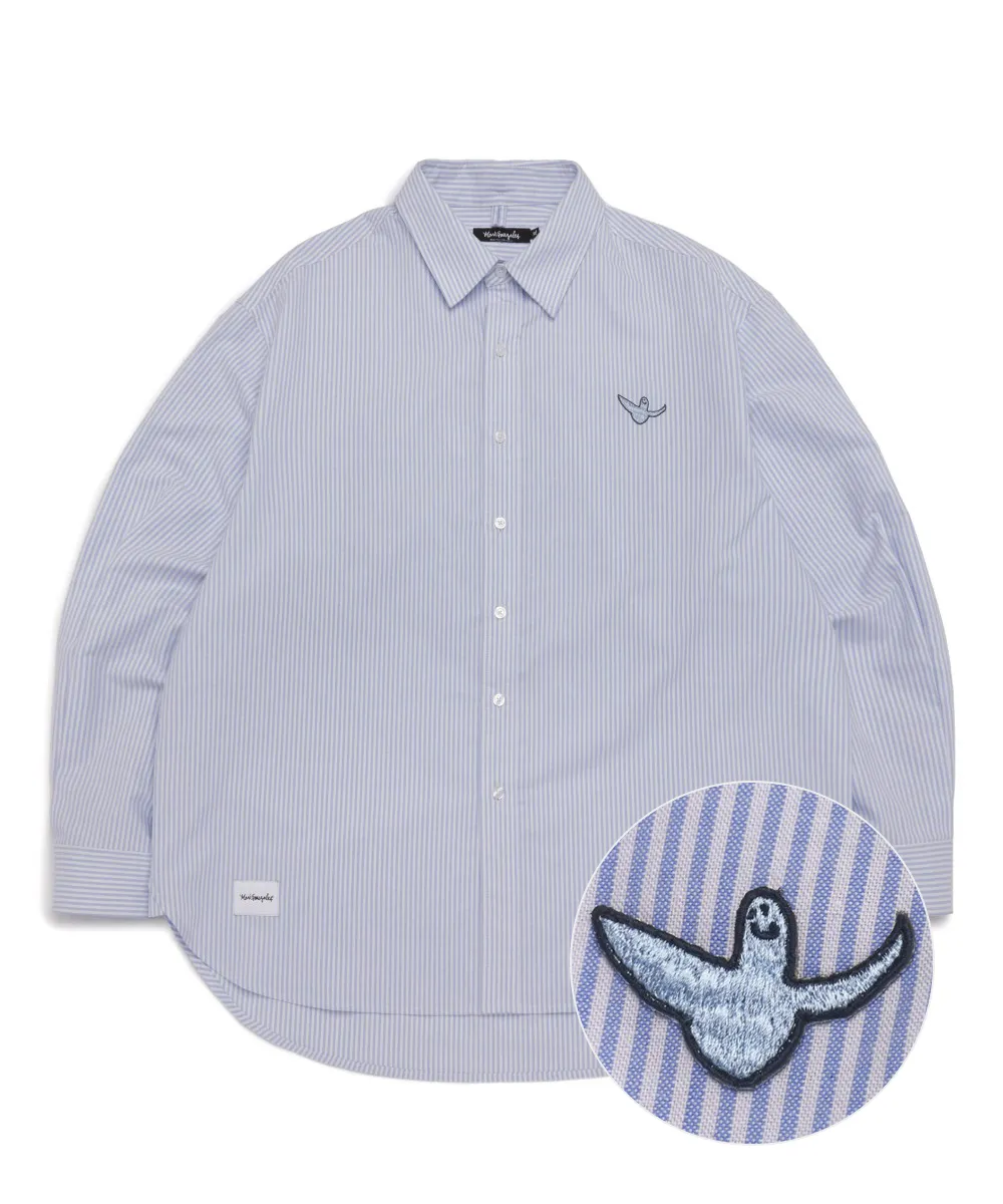 Mark Gonzales  |[MARK GONZALES] ★ANGEL WAPPEN STRIPE OXFORD SHIRT