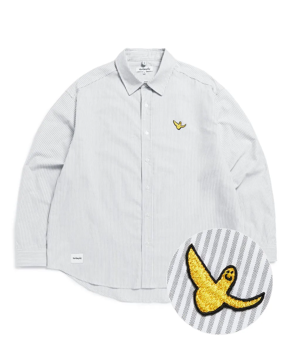 Mark Gonzales  |[MARK GONZALES] ★ANGEL WAPPEN STRIPE OXFORD SHIRT