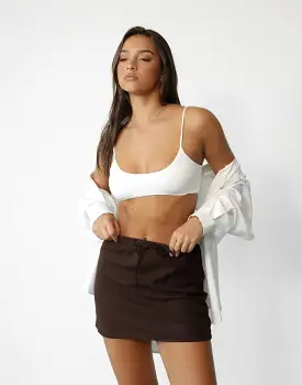 Maya Mini Skirt (Chocolate)