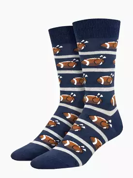 Mens Thanksgiving Football Crew Socks