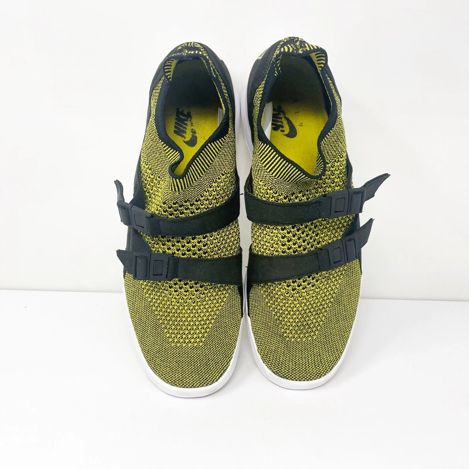 Nike Mens Air Sock Racer Ultra FK 898022-700 Yellow Running Shoes Sneakers 10.5