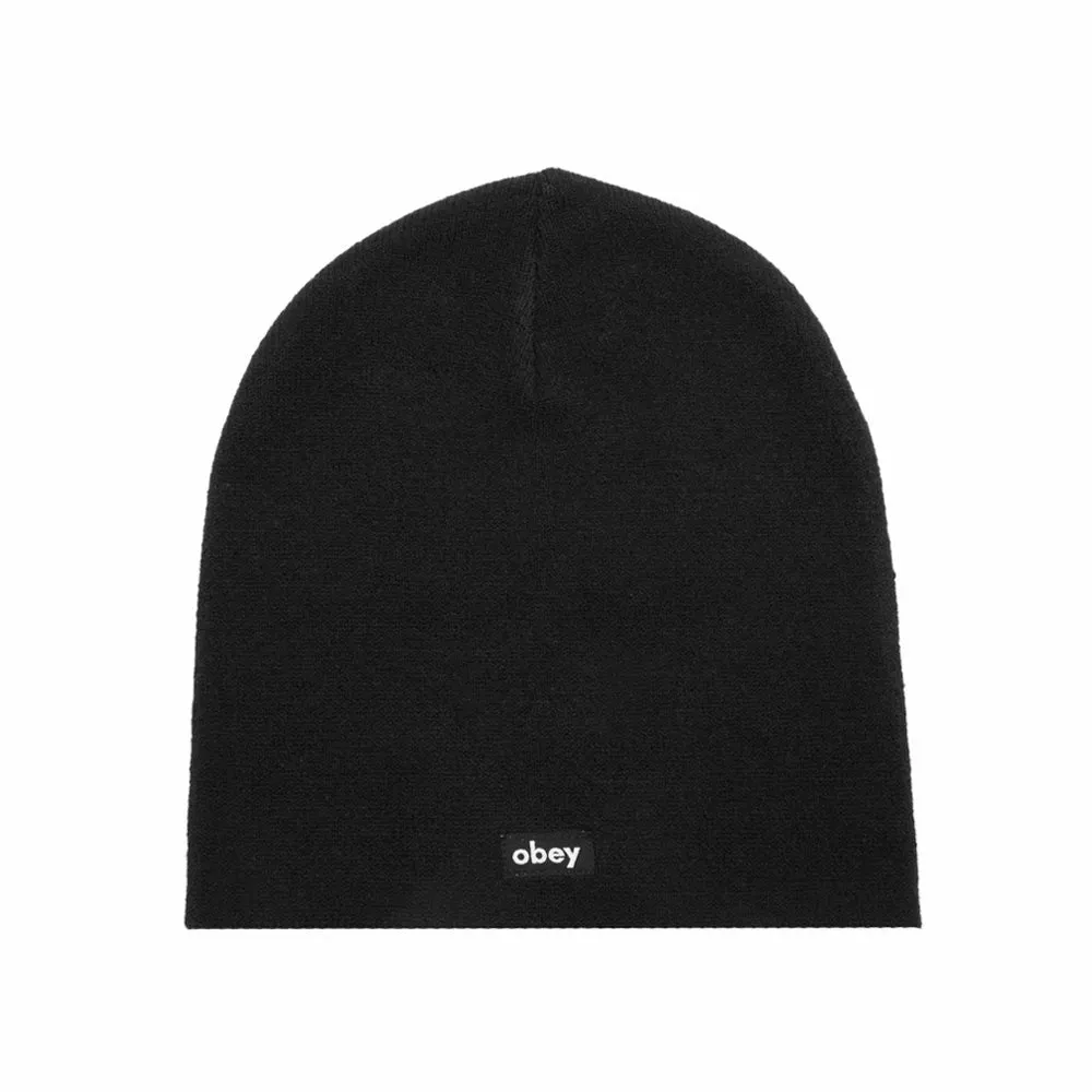 OBEY LABEL BEANIE // BLACK