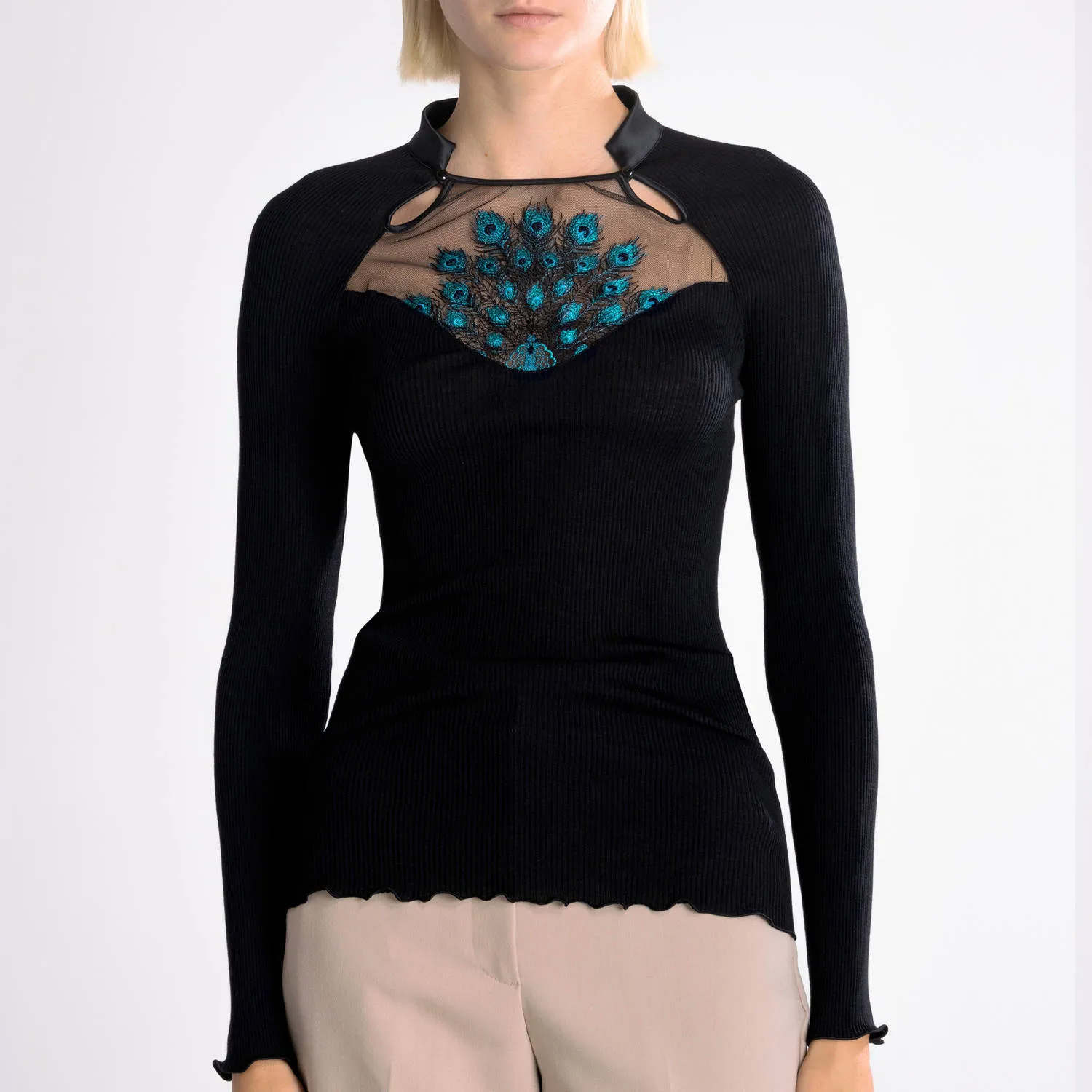 Oscalito  |Casual Style Wool Silk Long Sleeves Elegant Style