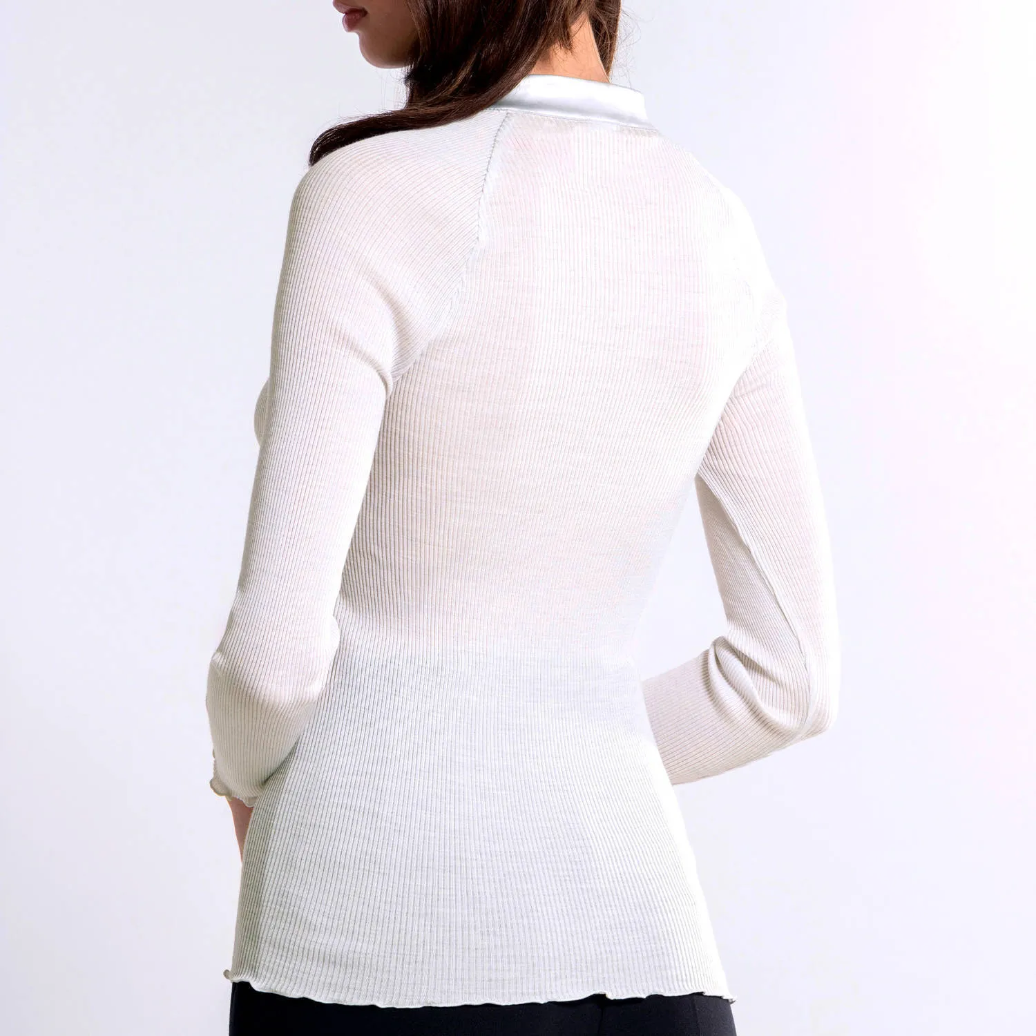 Oscalito  |Casual Style Wool Silk Long Sleeves Elegant Style