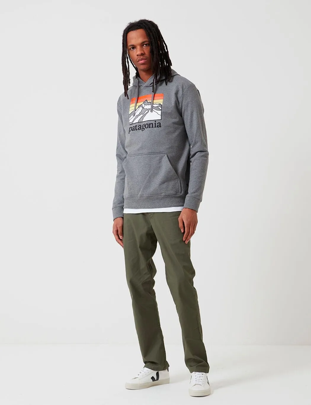 Patagonia Line Logo Ridge Uprisal Hoody - Gravel Heather