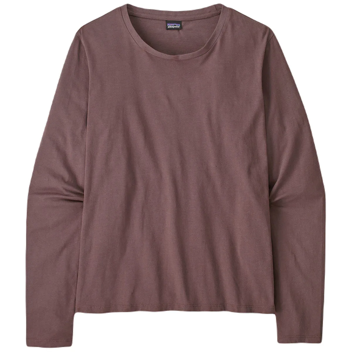 Patagonia Women's Dusky Brown Long-Sleeve Regenerative Organic Certified Cotton Tee