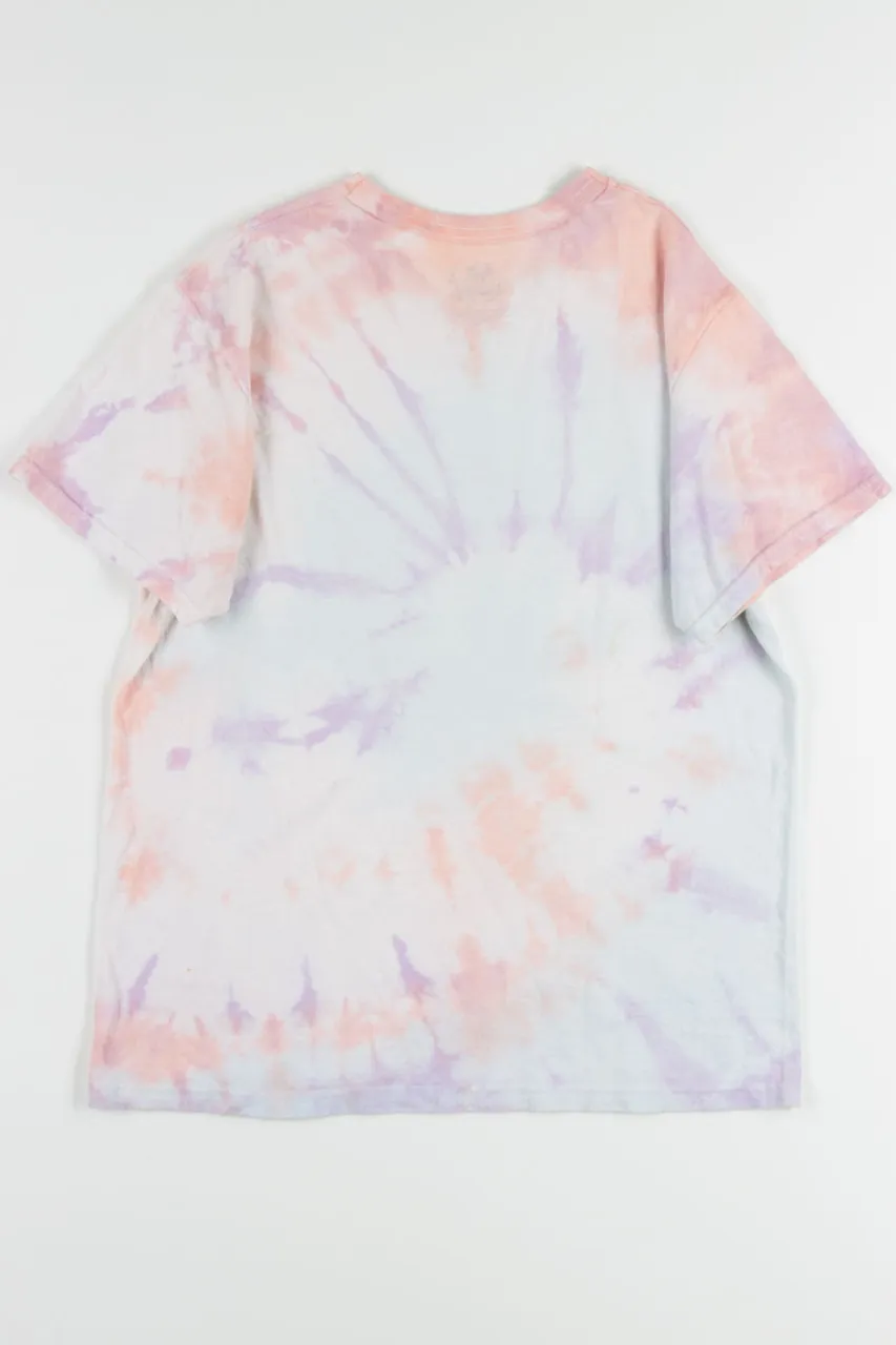 Peach & Purple Weed Tie Dye Tee