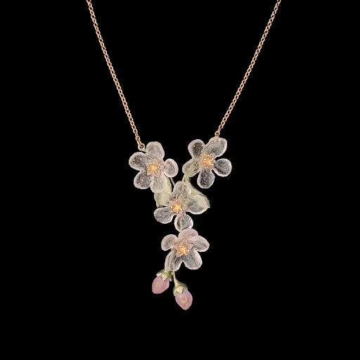 Peach Blossom 16 Inch Adjustable Y Necklace by Michael Michaud