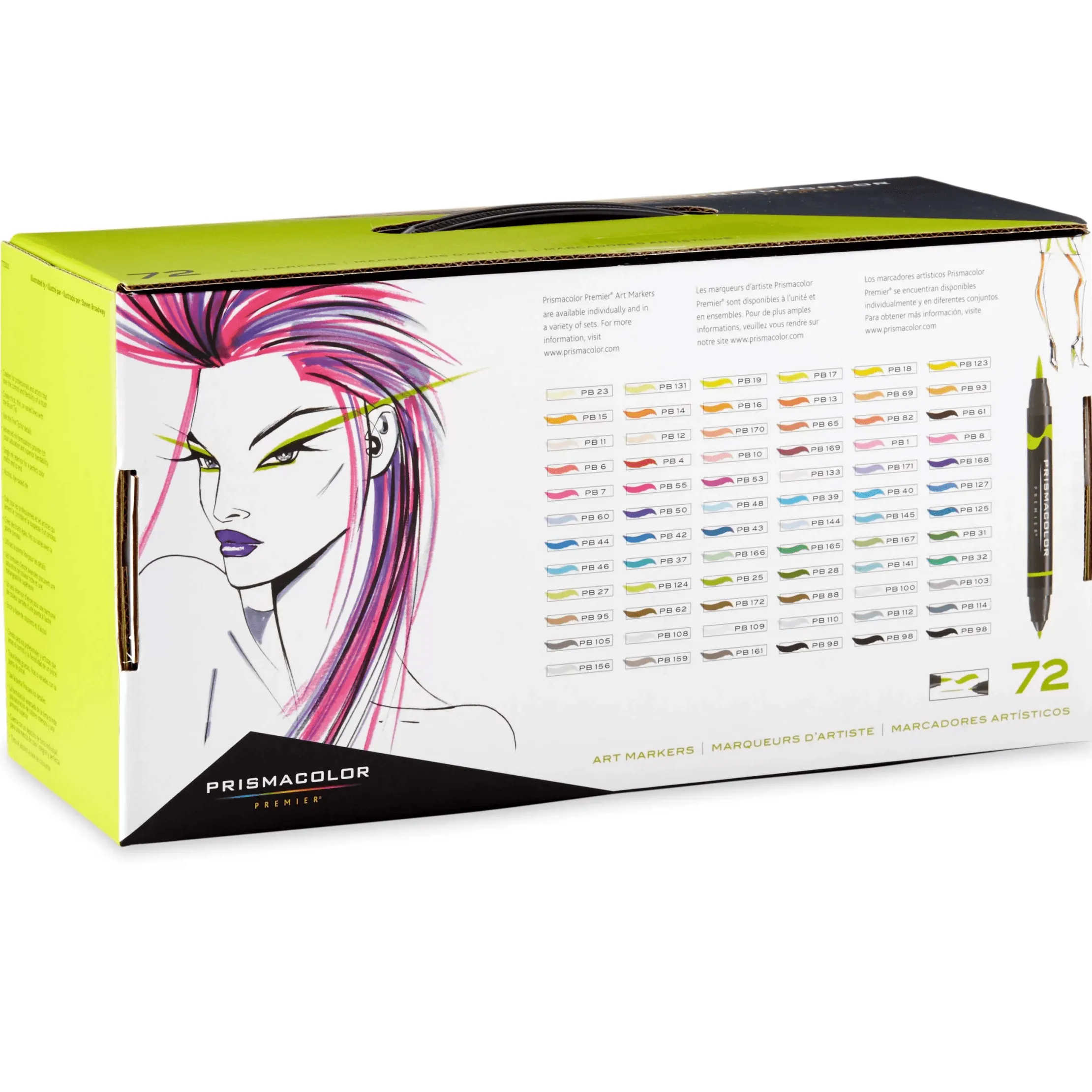 Prismacolor Premier Double Sided Art Markers Brush Fine Tip Dual End 72 Pack