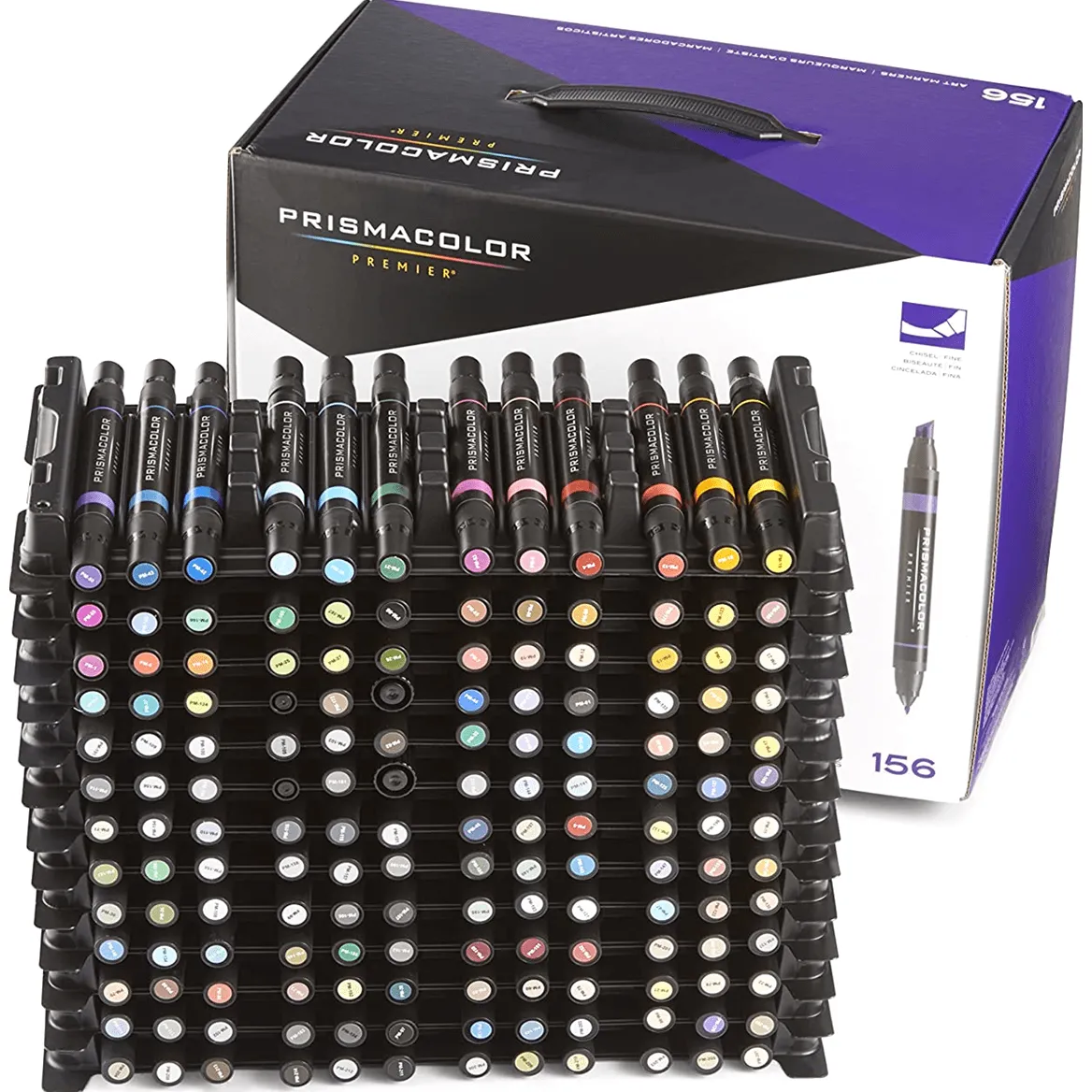 Prismacolor Premier Double Sided Art Markers Chisel Fine Tip Dual End 156 Pack