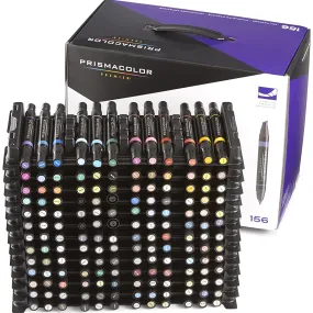 Prismacolor Premier Double Sided Art Markers Chisel Fine Tip Dual End 156 Pack