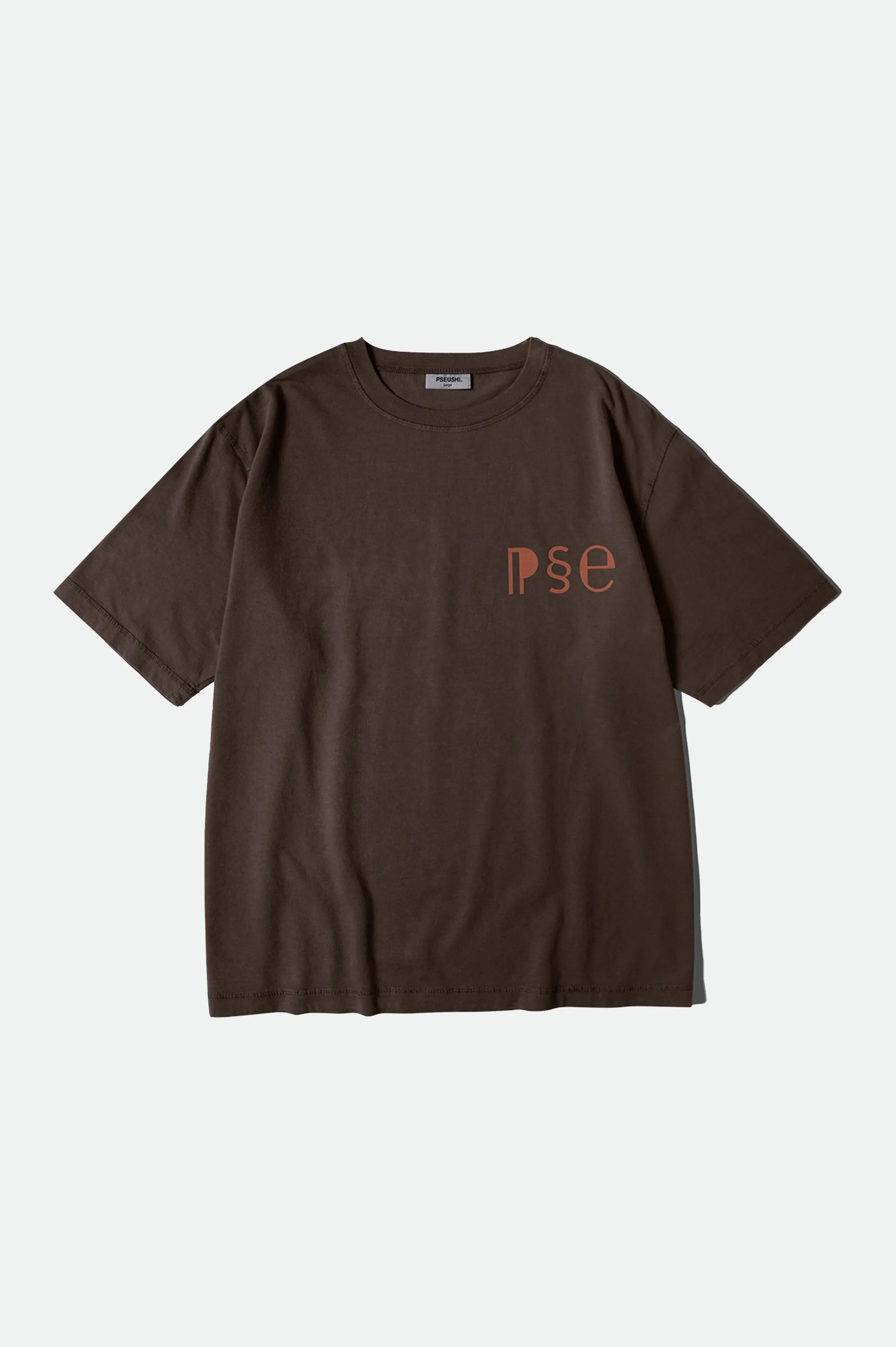 Pseushi Logo Tee in Brown