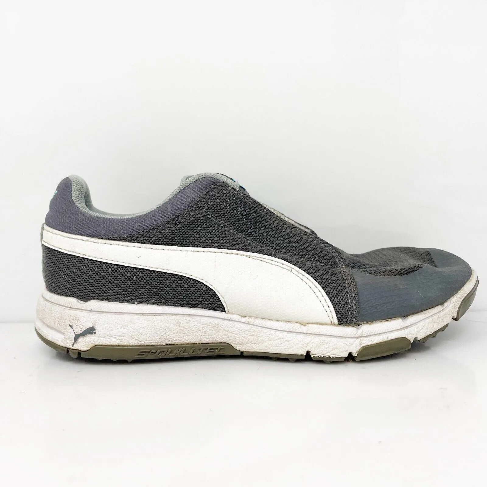 Puma Boys Grip Sport Disc 189605 01 Gray Running Shoes Sneakers Size 5C