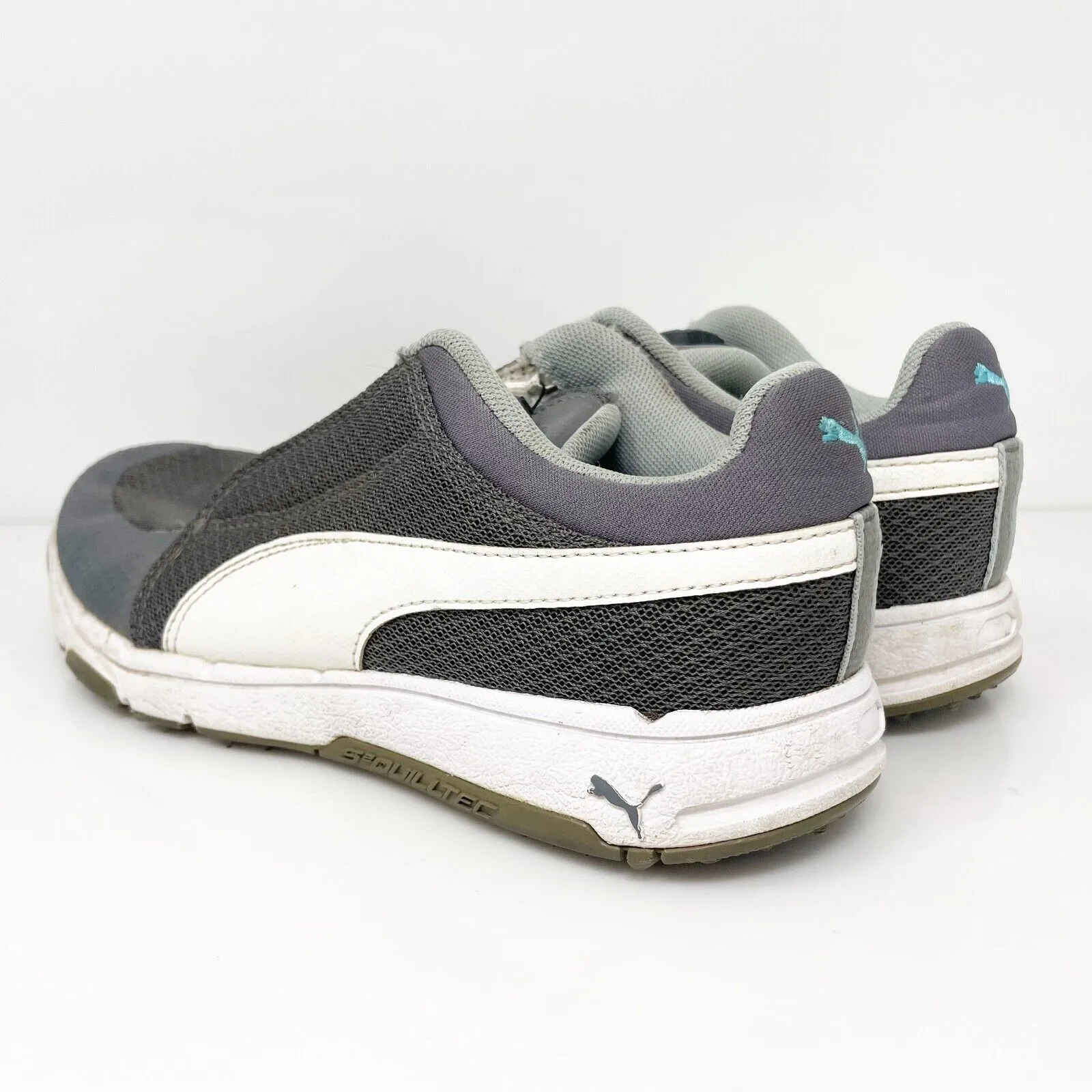 Puma Boys Grip Sport Disc 189605 01 Gray Running Shoes Sneakers Size 5C