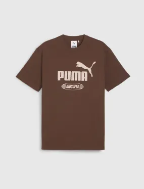 PUMA KID SUPER GRAPHIC TEE   BROWN