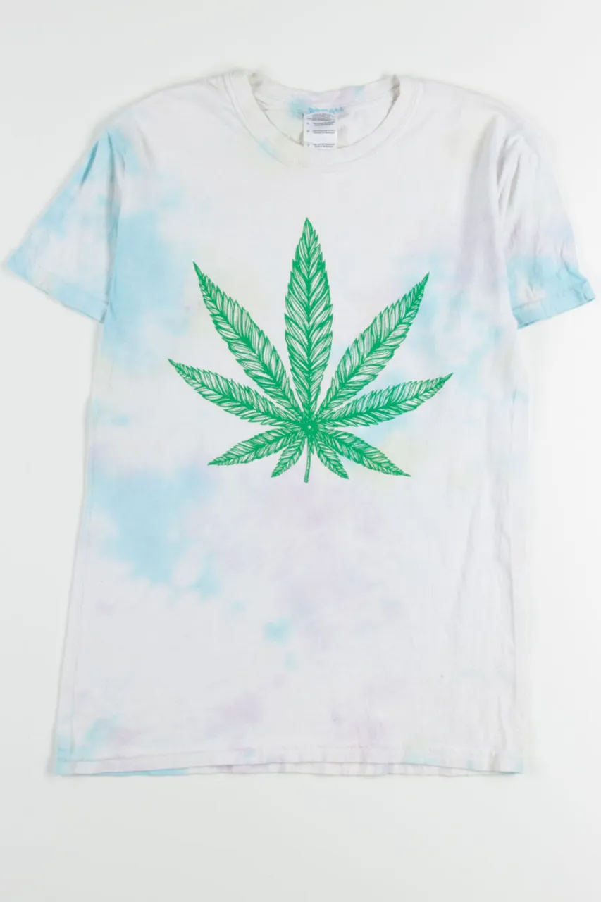 Purple & Blue Pastel Weed Tie Dye Tee