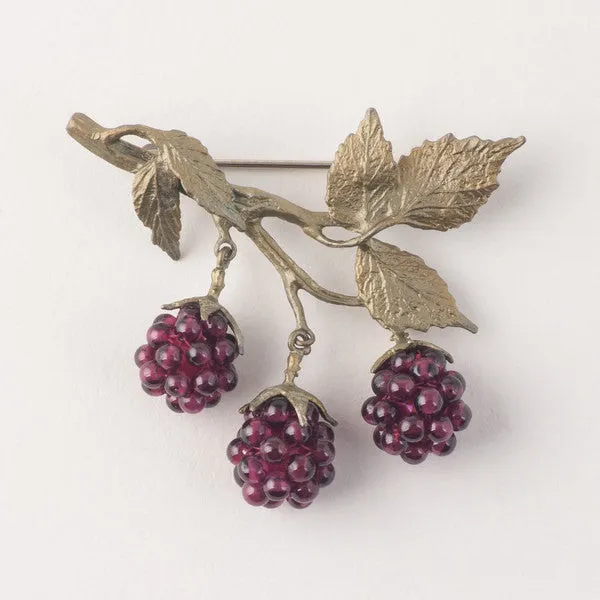 Raspberry Brooch by Michael Michaud