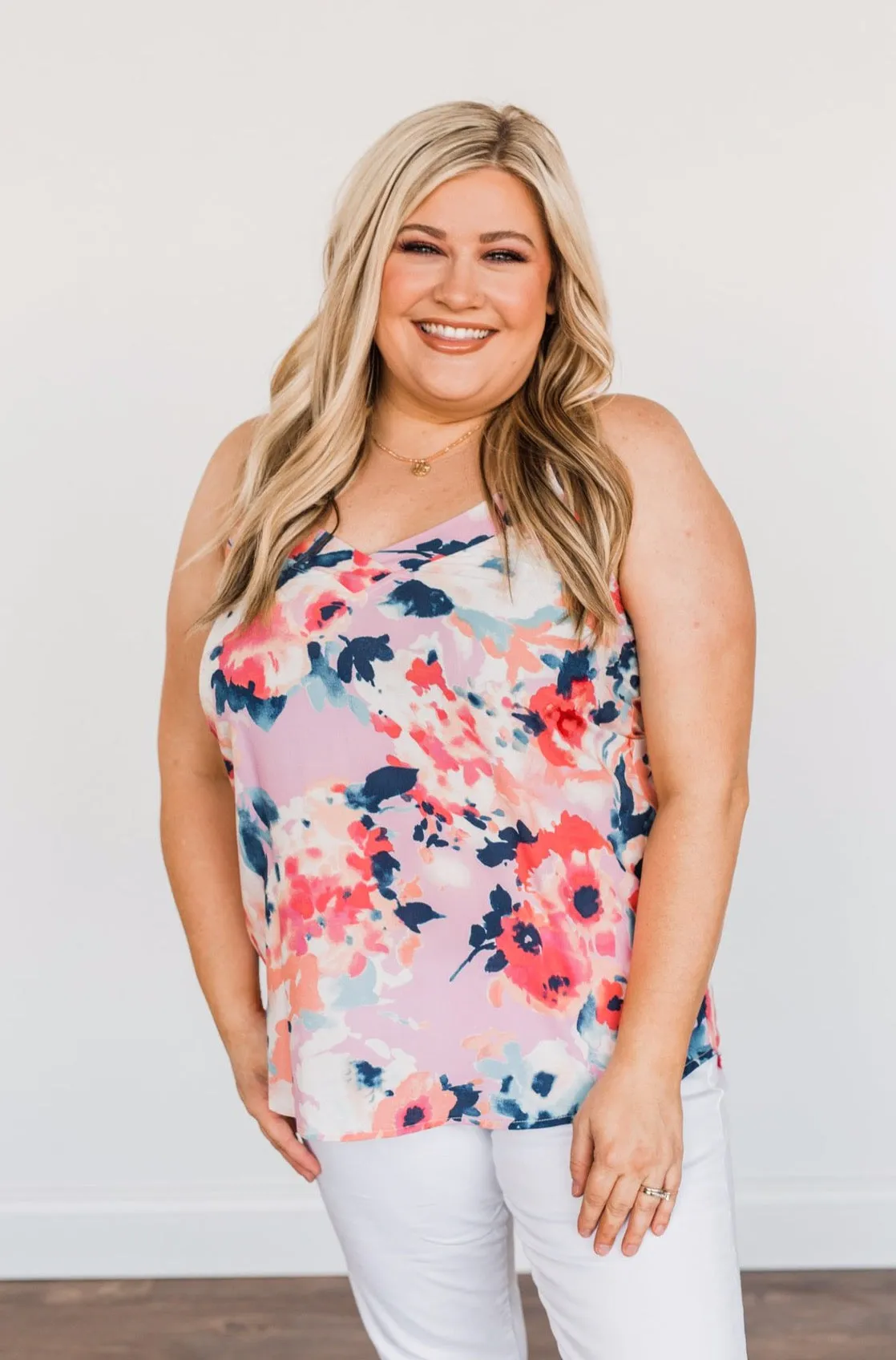 Ready For A Change Floral Tank Top- Coral & Pink