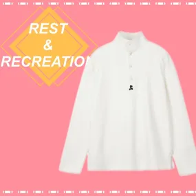 Rest & Recreation  |Long Sleeves Plain Cotton Logo V-neck & Crew neck