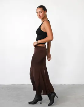 Rose Maxi Skirt (Chocolate) - By Lioness