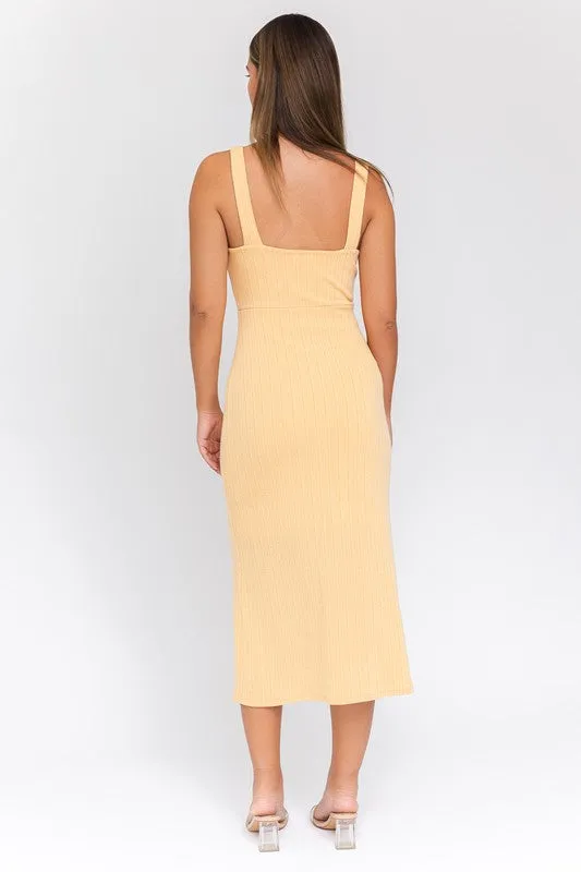 Ruched Front Midi Dress