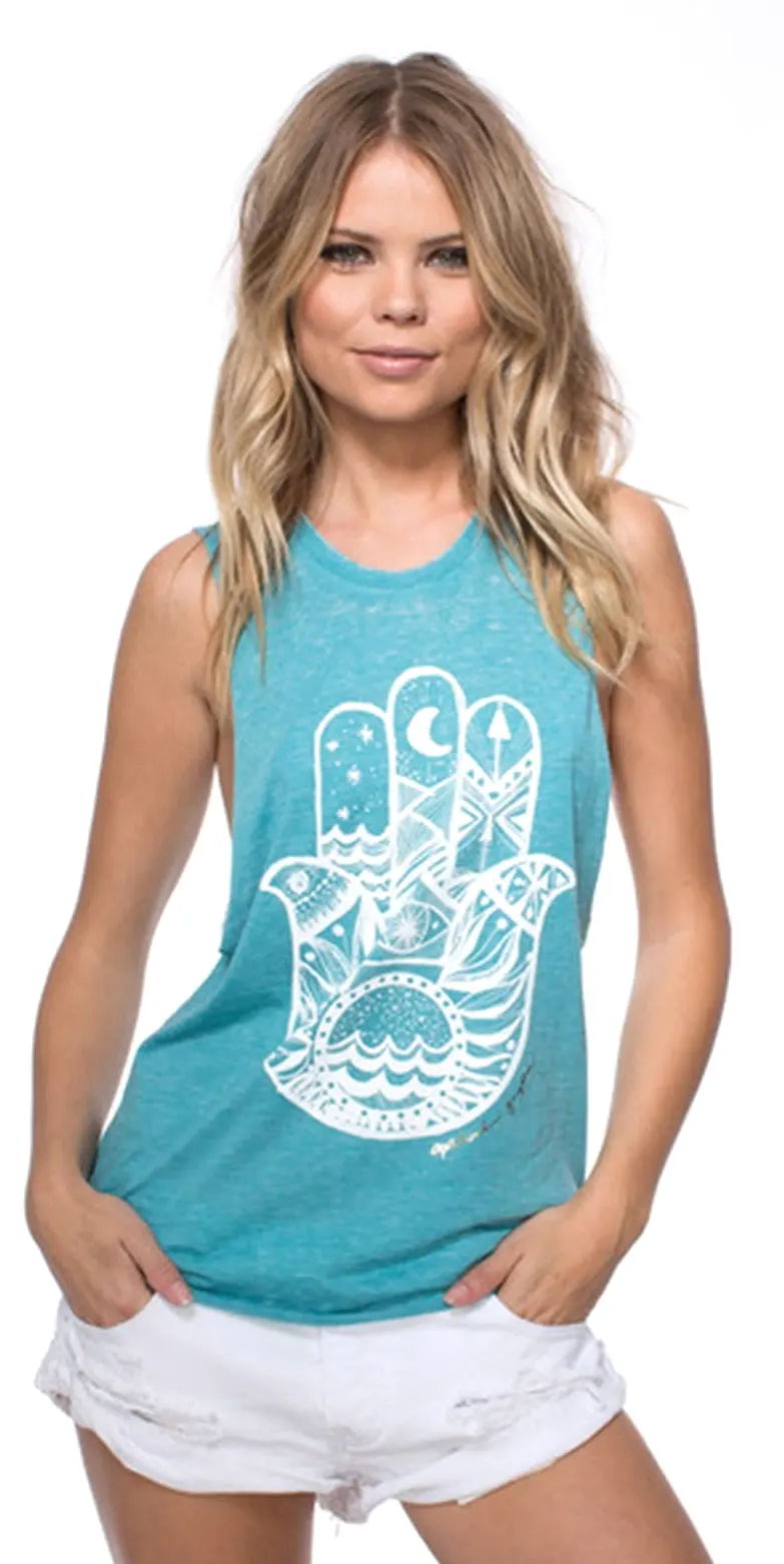 Spiritual Gangster Hamsa Waves Coachella Tank