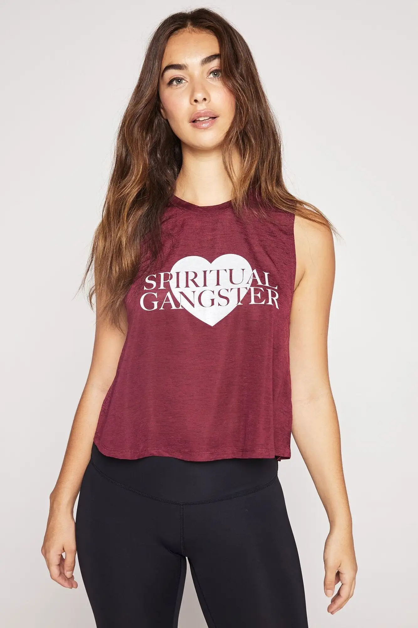 Spiritual Gangster SG Love Active Crop Tank