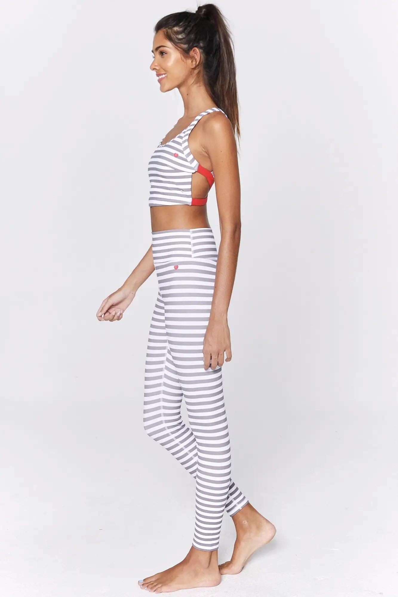 Spiritual Gangster Striped Perfect 7/8 Legging