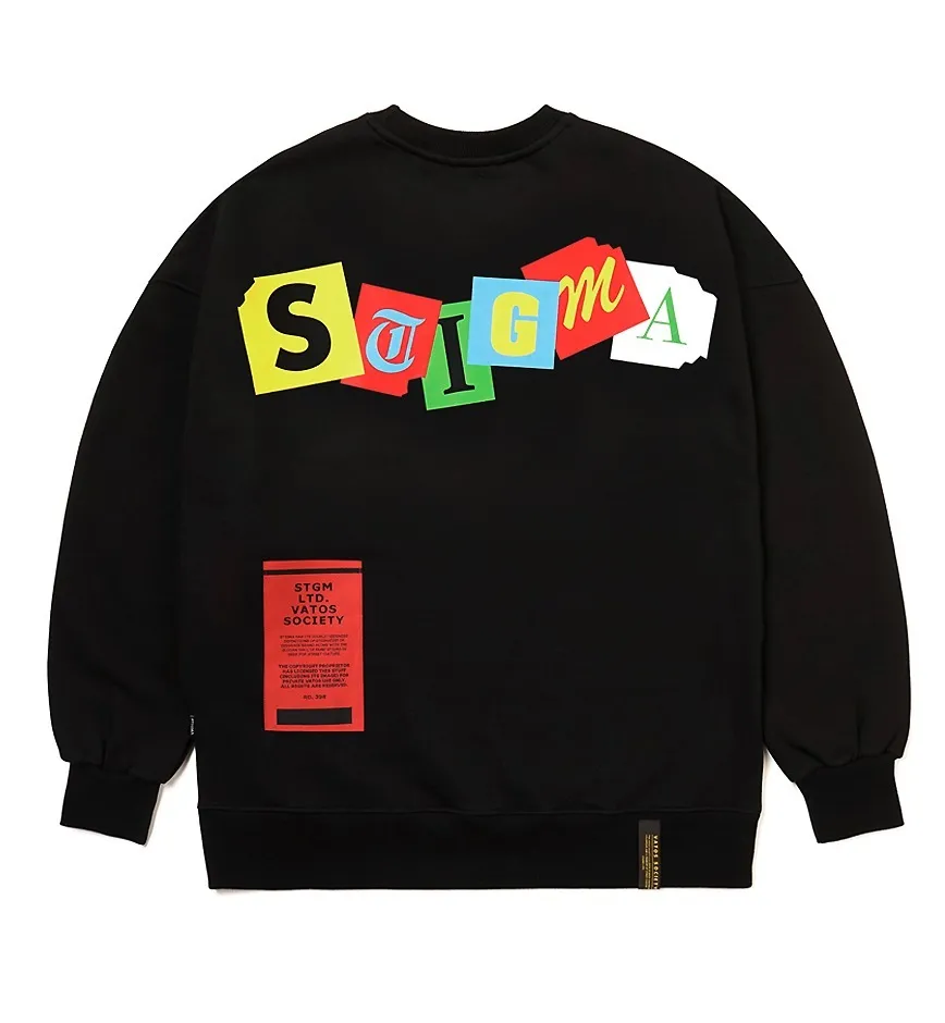 STIGMA  |[ STIGMA ]22 TYPO OVERSIZED HEAVY SWEAT CREWNECK