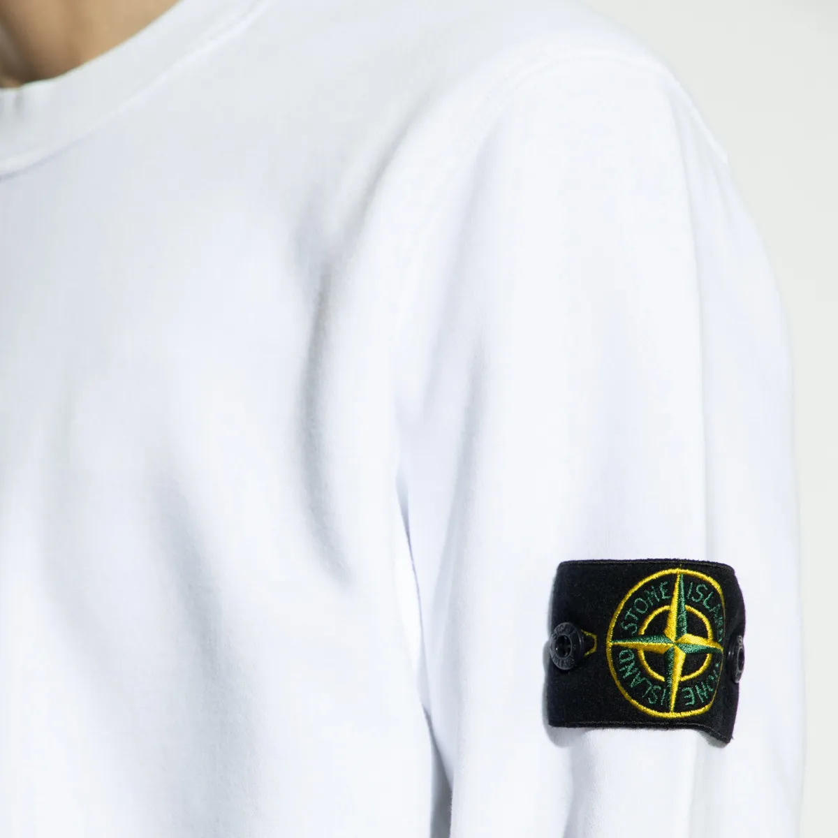 STONE ISLAND  |Crew Neck Street Style Long Sleeves Plain Cotton Logo