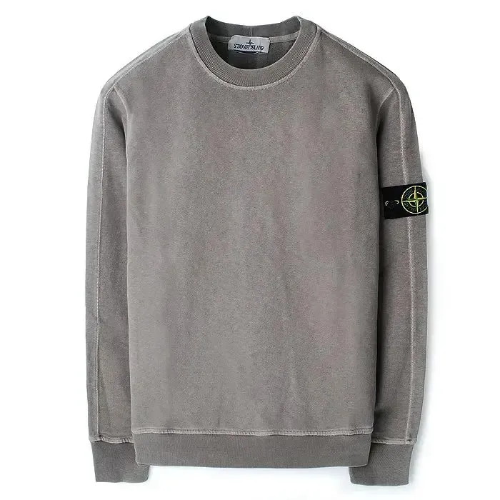 STONE ISLAND  |Street Style U-Neck Long Sleeves Cotton Logo Sweatshirts