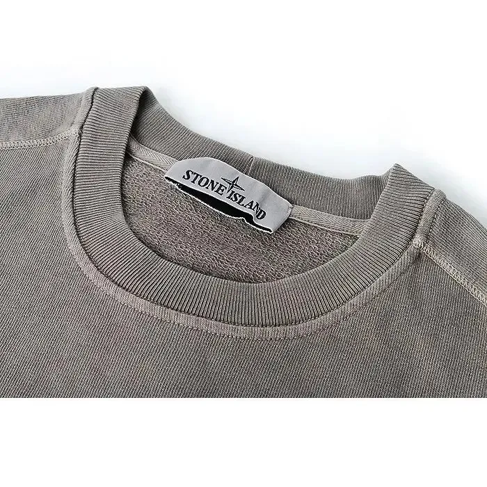 STONE ISLAND  |Street Style U-Neck Long Sleeves Cotton Logo Sweatshirts