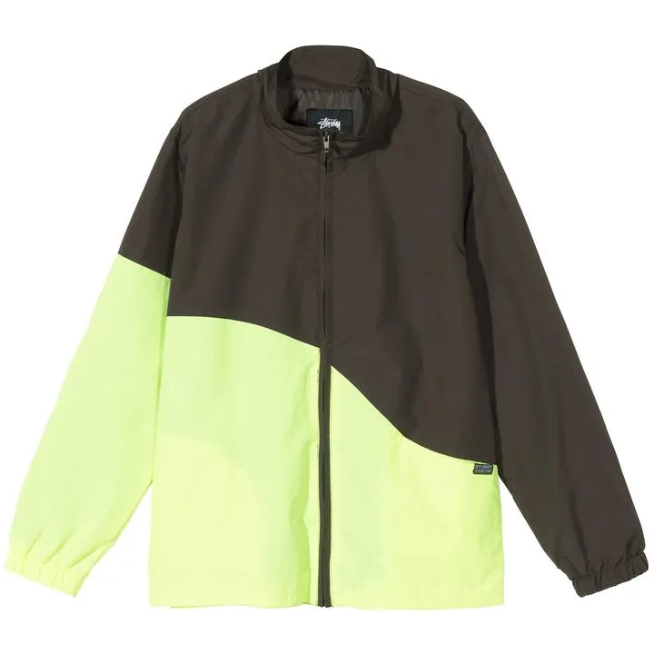 STSSY NYLON CURVE JACKET // NEON YELLOW