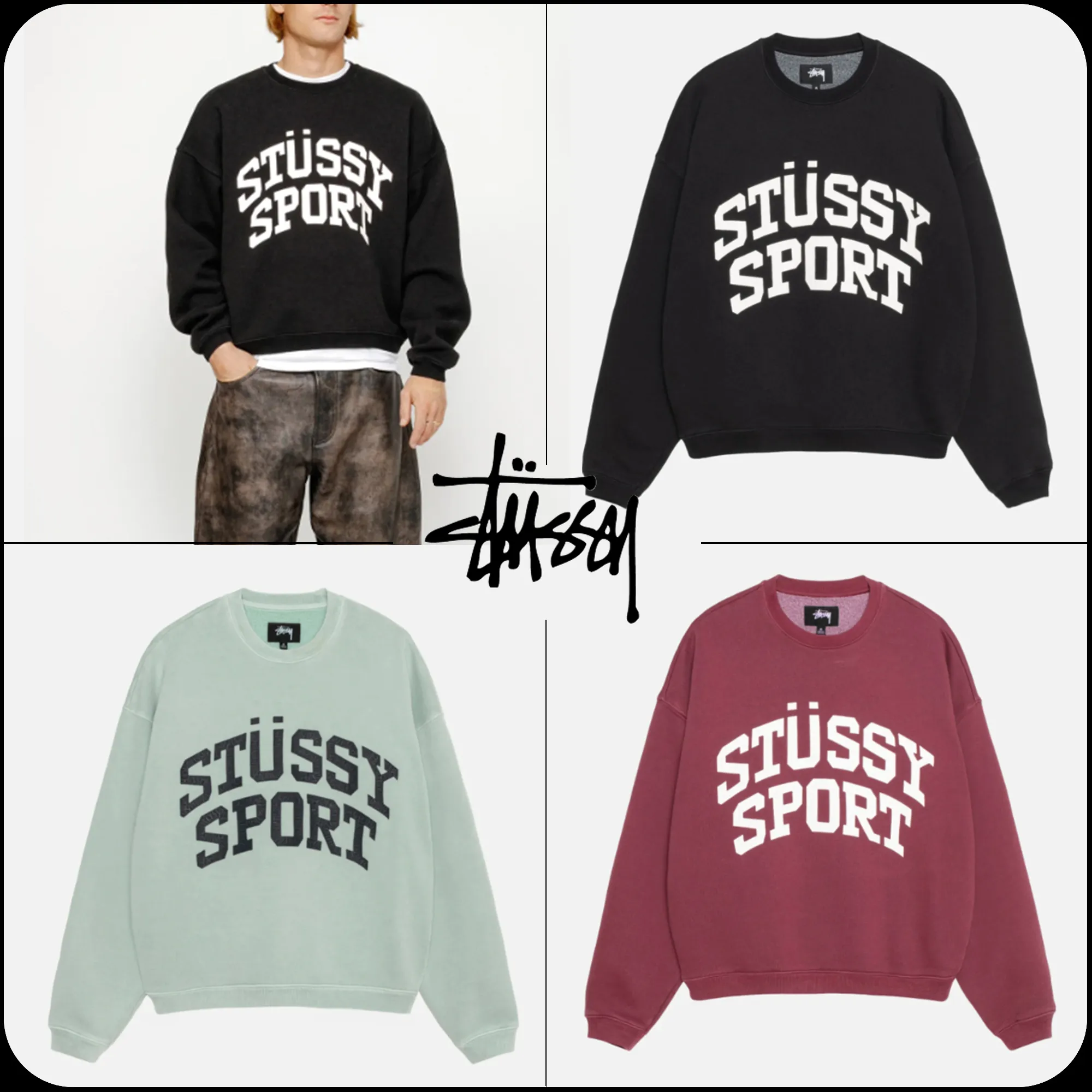 STUSSY  |[STUSSY]★BIG CRACKLE SPORT CREW