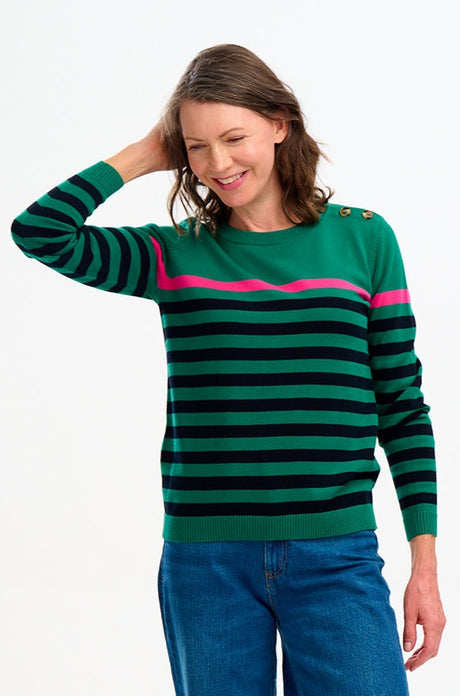 Sugarhill - Binkie Jumper - Green Sailor Stripe