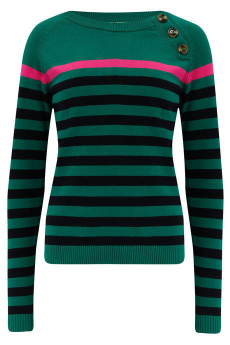 Sugarhill - Binkie Jumper - Green Sailor Stripe