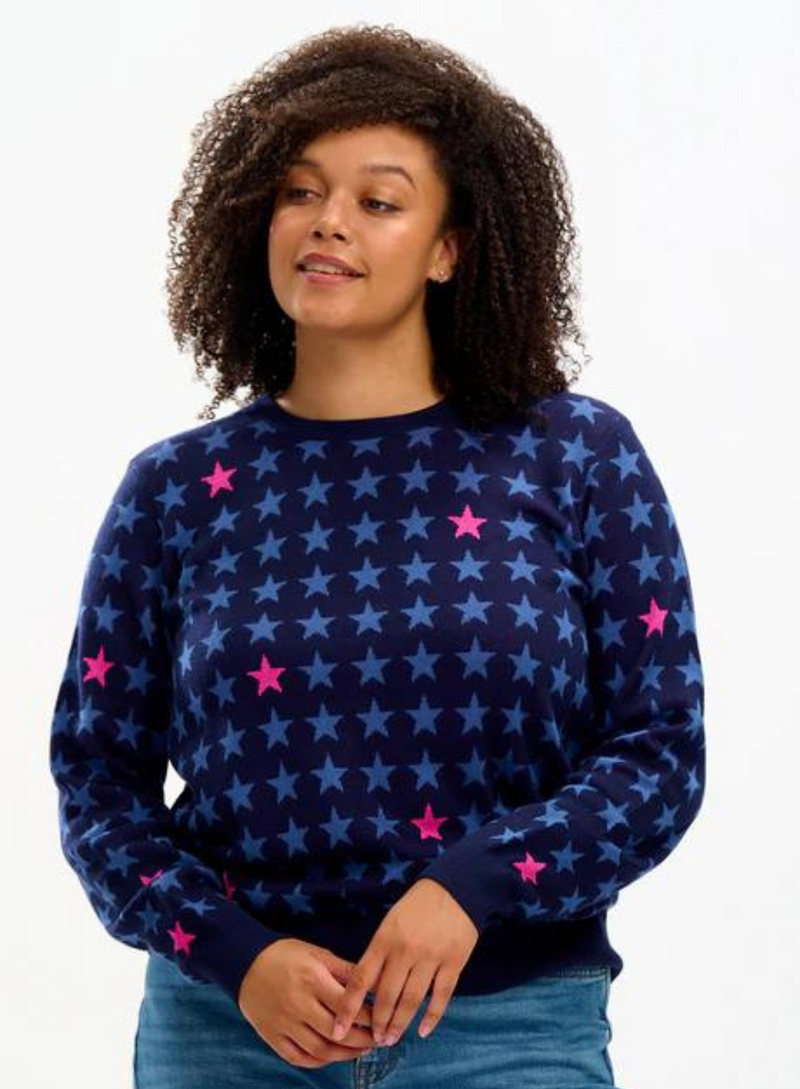 Sugarhill - Rosie Jumper -Navy Colour Pop Stars