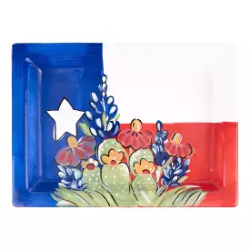 Texas Flag Wildflower Trinket Tray