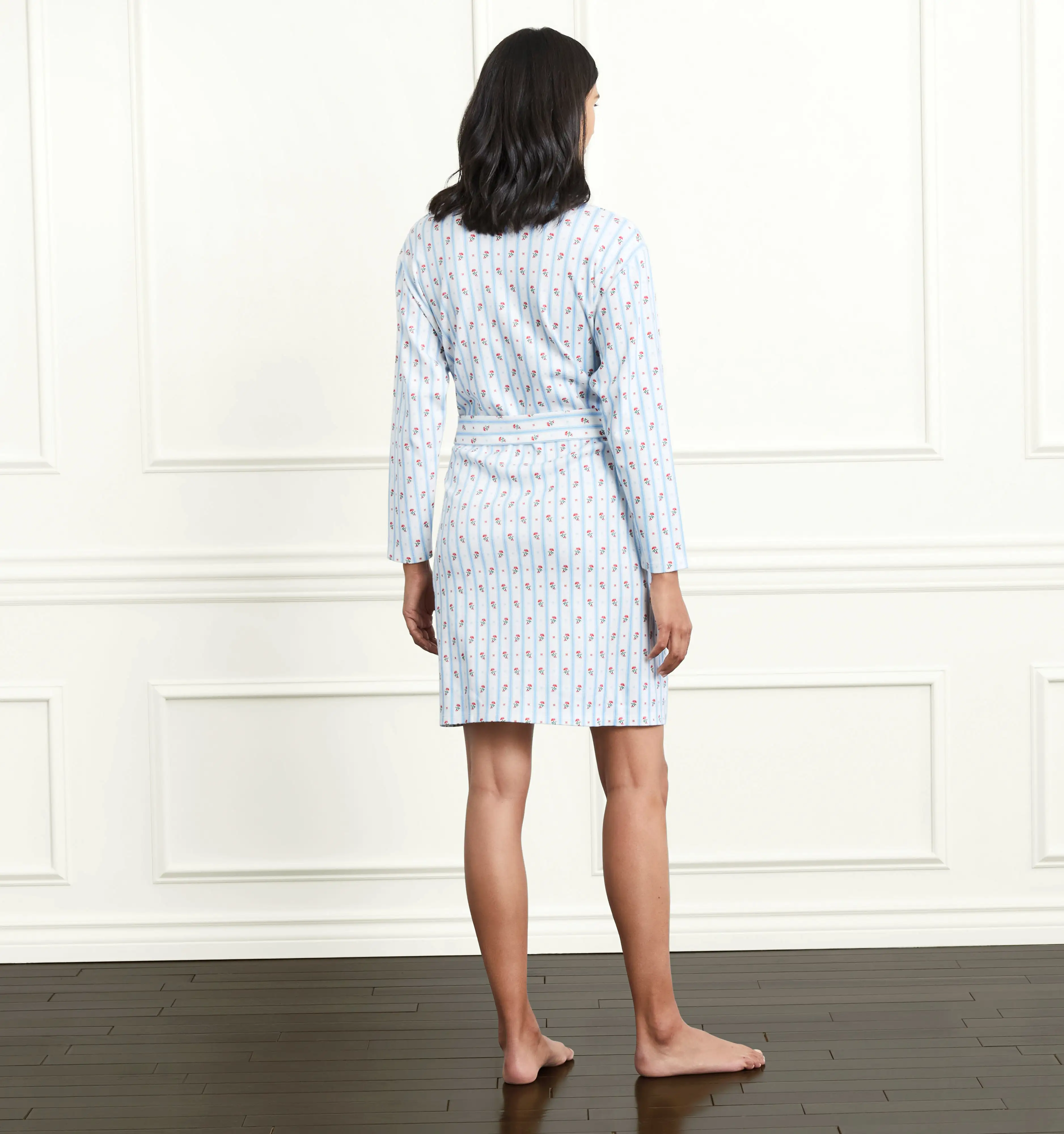 The Drew Robe - Floral Stripe