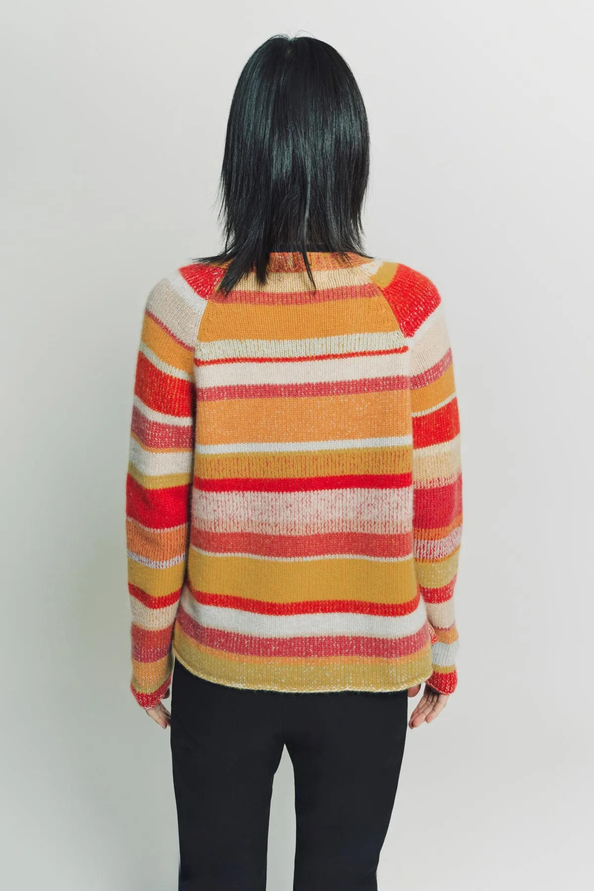 THE ELDER STATESMAN | STRIPE SUPERSOFT CARDIGAN