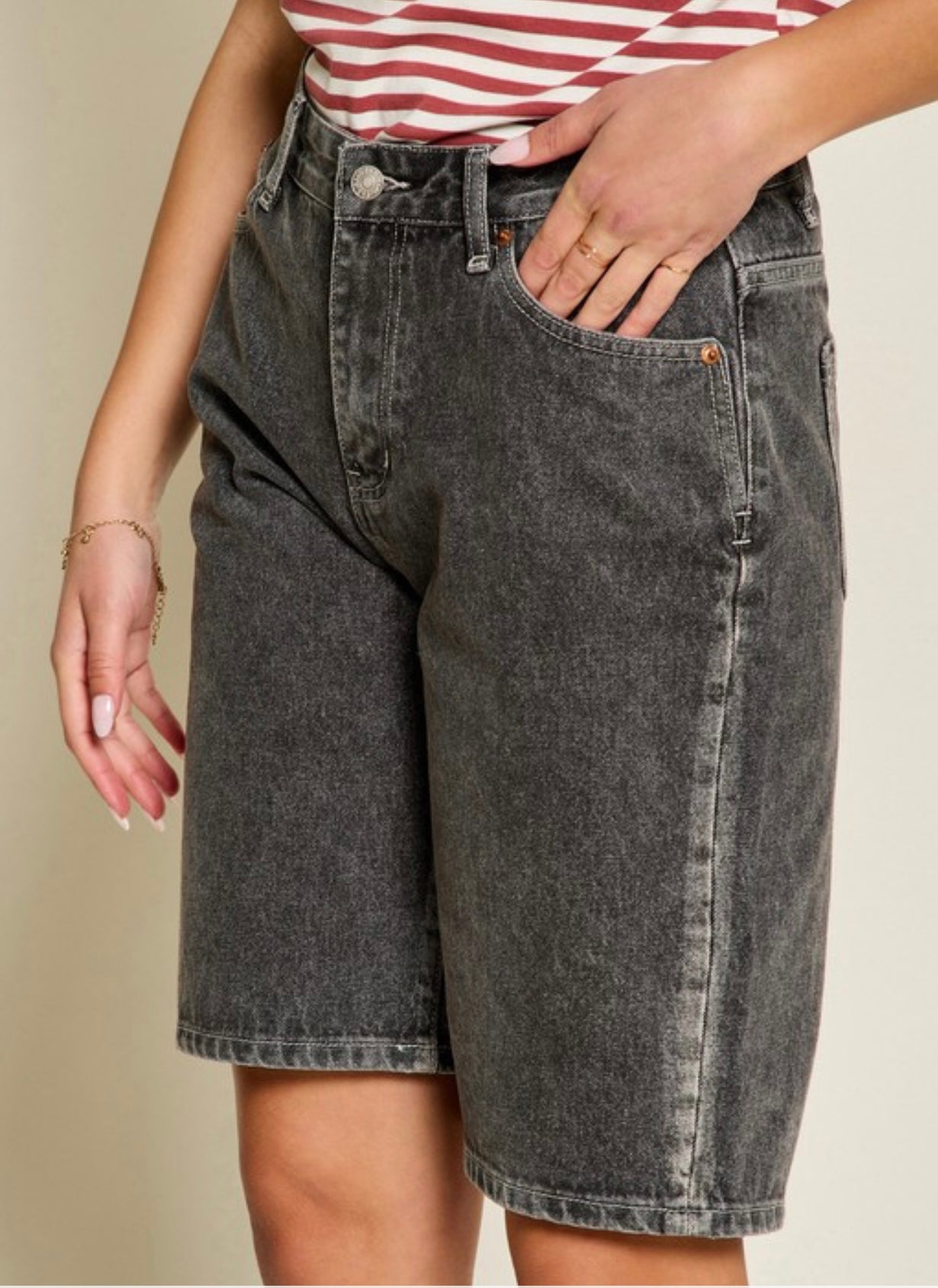 The Lennox Acid High Rise Bermudas