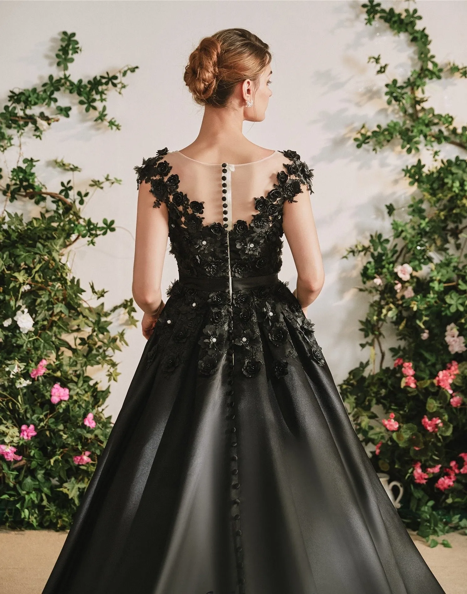 The Rare Black Rose Wedding Dress