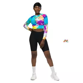 Tie-dye Long Sleeve Festival Crop Top