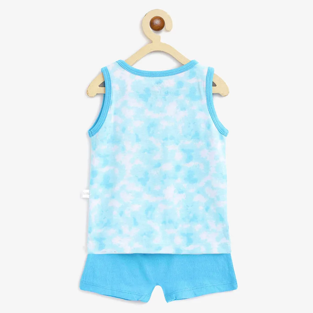 Top & Shorts Set - 2 pack - Mango Summers - Tie-Dye Blues (2-4 years)