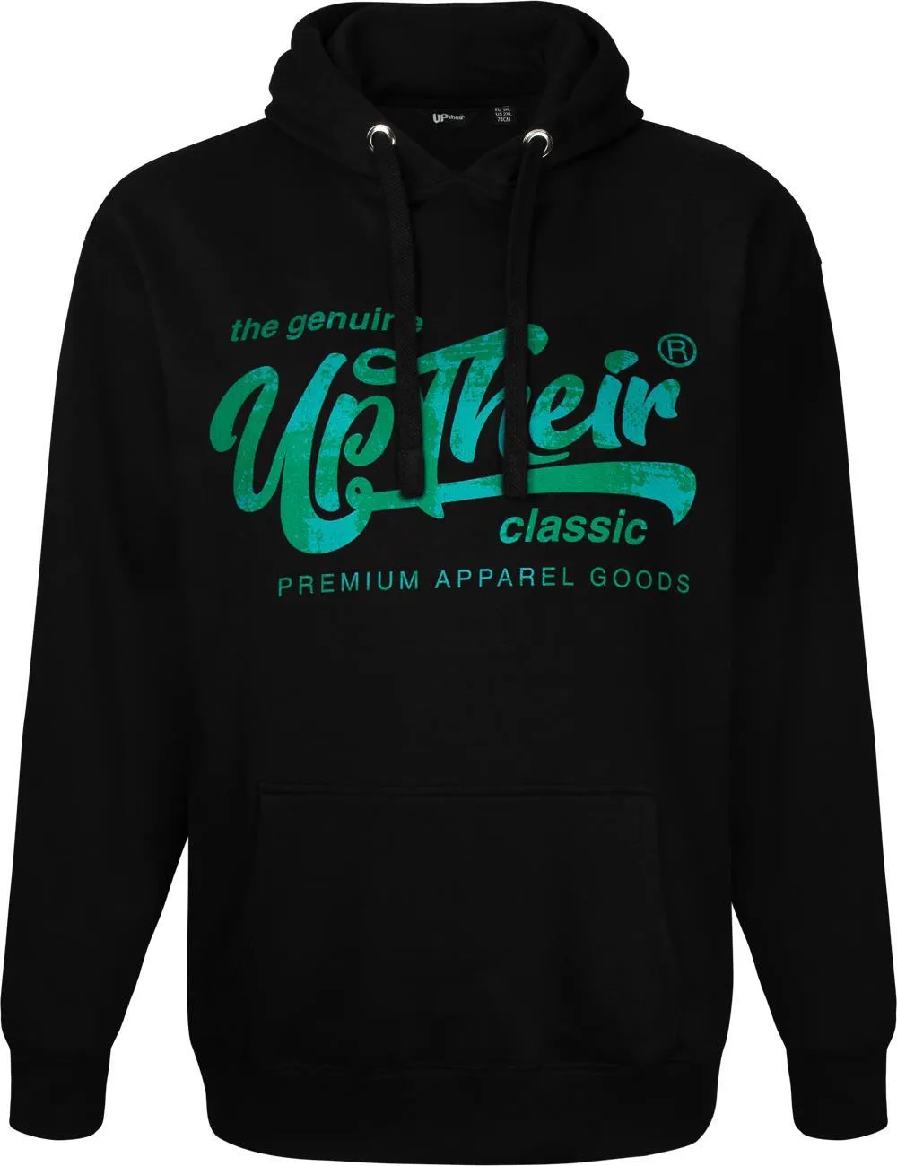 Uptheir Classic Logo Distressed Hoody - Black