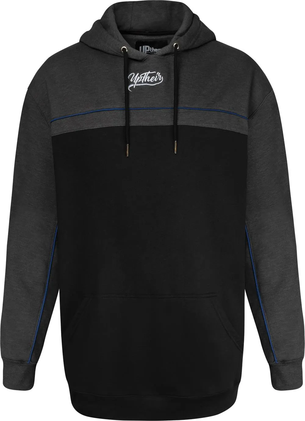 Uptheir Record Overhead Piping Hoody - Charcoal Black