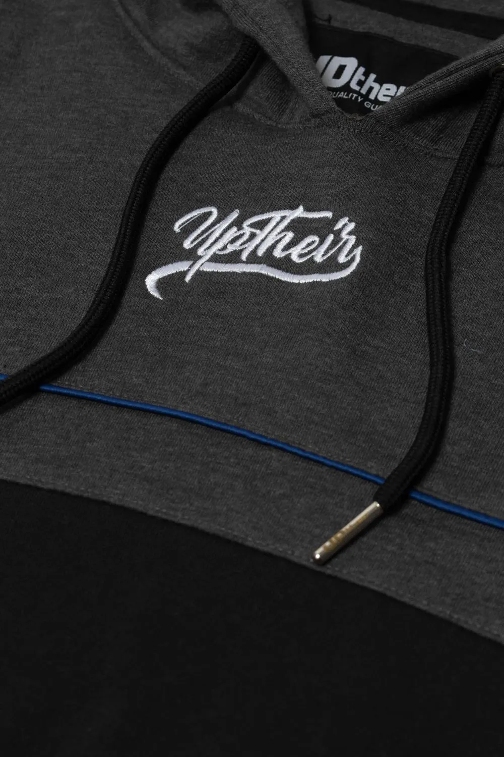 Uptheir Record Overhead Piping Hoody - Charcoal Black