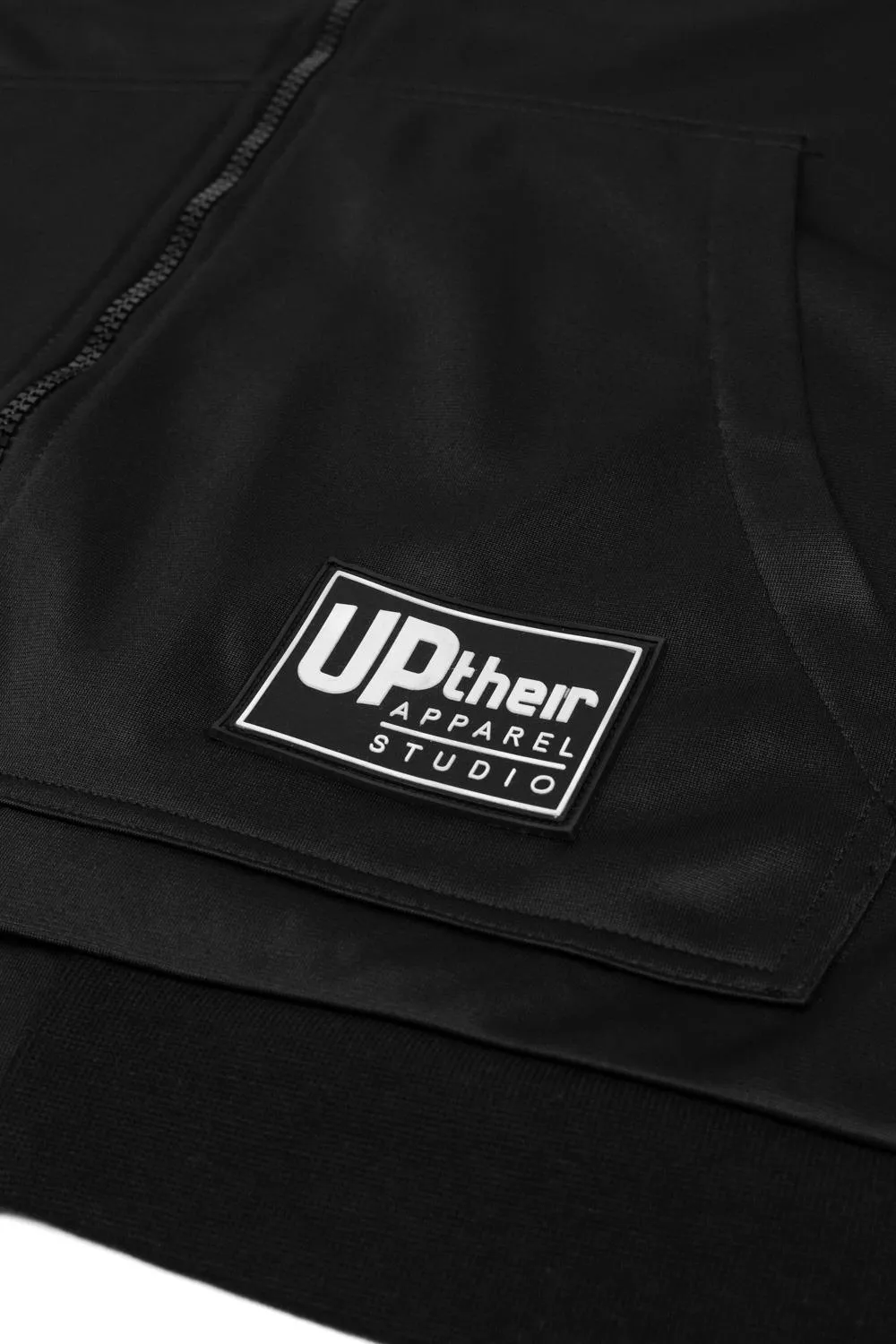 Uptheir Victor Raglan Sleeve Full Zip Hoody - Black