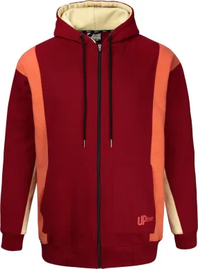 Uptheir Vulcan Contrast Zip Hoody - Red Salmon